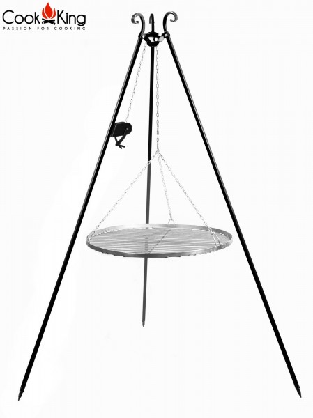Schwenkgrill mit Kurbel und Edelstahlrost