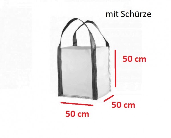 Big Bag 50 x 50 x 50 cm mit Schürze