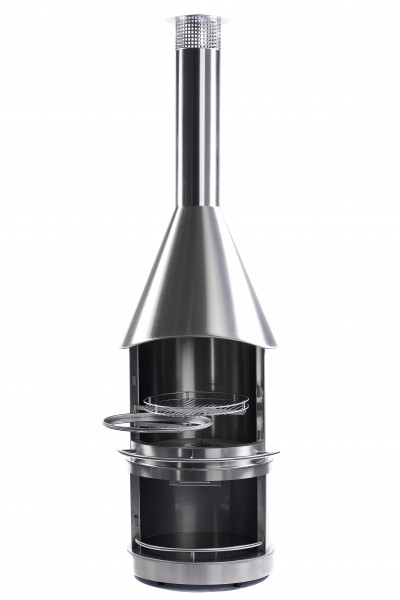 Edelstahl Grillkamin Terassengrillkamin Gartenkamin DN700 exclusiv